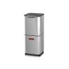 Joseph Joseph Totem Max 60 Liter/15.85 Gallon Waste Separation and Recycling Kitchen Trash Can with Odor Filter and Removable Compost Food Waste Caddy, Black(Stainless Steel)
