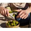 Joseph Joseph Tweezy 2-in-1 Cherry Olive Pitter and Strawberry Huller, Space saving storage, BPA free