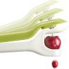 Joseph Joseph Tweezy 2-in-1 Cherry Olive Pitter and Strawberry Huller, Space saving storage, BPA free