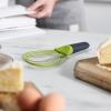 Joseph Joseph Twist Whisk 2-In-1 Collapsible Balloon and Flat Whisk Silicone Coated Steel Wire, Gray/Green(Gray/Green)