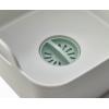 Joseph Joseph Wash & Drain Kitchen Dish Tub Wash Basin with Handles and Draining Plug, 9 liters/2.3 Gallons, Stone/Sage Green(Stone/Sage)