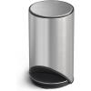 Joseph Joseph Arc 10L/2.6 Gallon Slimline Pedal Bin with Easy Push Pedal, Liner Pocket, Soft-Close Lid, Fingerprint-Proof, Removable Inner Bucket, Carbon Black(Stainless Steel)