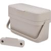 Joseph Joseph Compo 4 Easy-Fill Compost Bin Food Waste Caddy with Adjustable Air Vent, 1 gallon / 4 liters, Stone(Stone)