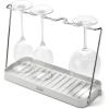 Joseph Joseph DrySmart Folding Stemmed Wine Glass Drying Rack, Space-Saving Draining Board Organizer, Made from Recycled Plastic(Wine Glass)