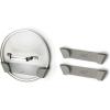Joseph Joseph Duo – Set of 3 Pot and Pan Lid Holders, Self Adhesive Wall Mount Storage Organiser, Suitable for Lids Up to 24 cm, 3M VHB Tape Included, Grey