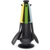 Joseph Joseph Duo 5-Piece Utensil Set with Storage Stand Complete Set with Integrated Tool Rests for Hygiene, Heat-Resistant Nylon Heads, Perfect for Non-Stick Cookware