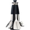 Joseph Joseph Elevate 100 Carousel Stainless Steel Kitchen Utensil Set with Rotating Storage Stand, 6-piece, Black