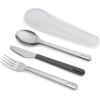 Joseph Joseph GoEat™ Stainless-steel Travel Cutlery utensil Set – Knife, Fork & Spoon, Green(Green)