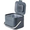 Joseph Joseph Intelligent Waste Compost Bin Food Waste Caddy with Odor Filter and Ventilation, 1 gallon / 4 liters, Graphite(Graphite)