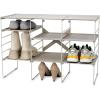 Joseph Joseph Level Adjustable Tier Shoe Rack Organizer, Durable Shelves and Sturdy Steel Frame, holds 4 Pairs(Triple)