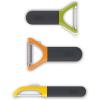 Joseph Joseph Multi-Peel Straight Peeler Easy Grip Handles Stainless Steel Blade for Kitchen Vegetable Fruit, Green(Set)