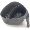 Joseph Joseph Nest Colanders Stackable Set with Easy-Pour Corners and Vertical Handle, 2-piece, Gray(Gray)