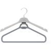 Joseph Joseph Orderly Set of 2 Easy-Grip Pant Hangers, One Clip Design, for Pants and Skirts with Heavy-Duty Rotating Hook(Long Garment)