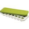 Joseph Joseph QuickSnap Ice Cube Tray with Cover Lid Easy-Release No-Spill Stackable Odor-Free Dishwasher Safe, Green(White/Green)