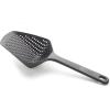 Joseph Joseph Scoop Plus Colander, Spoon Drainer/Strainer, Scoop, Drain and Serve, heat resistant up to 200°C (392°F), Dishwasher safe, Large, Black(Black)