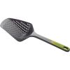 Joseph Joseph Scoop Plus Colander, Spoon Drainer/Strainer, Scoop, Drain and Serve, heat resistant up to 200°C (392°F), Dishwasher safe, Large, Black(Gray/Green)