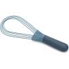 Joseph Joseph Twist Whisk 2-In-1 Collapsible Balloon and Flat Whisk Silicone Coated Steel Wire, Gray/Green(Blue)
