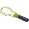 Joseph Joseph Twist Whisk 2-In-1 Collapsible Balloon and Flat Whisk Silicone Coated Steel Wire, Gray/Green(Gray/Green)