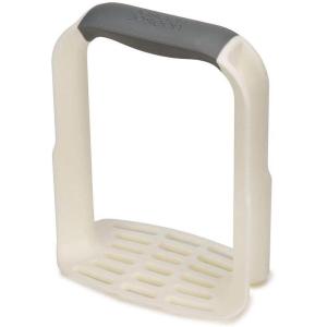 Joseph Joseph 20140 Easy-Mash Plastic Potato Masher Ergonomic with Non-slip Grip and Pan-scraping Edges Dishwasher Safe, One-size, White