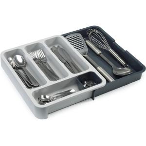 Joseph Joseph 85042 DrawerStore Expandable Cutlery Tray, Gray(Dark Gray)