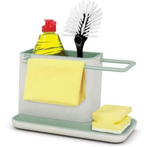 Joseph Joseph 85070 Sink Caddy Kitchen Sink Organizer Sponge Holder Dishwasher-Safe, Large, Gray(Stone/Sage)