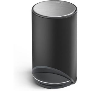Joseph Joseph Arc 10L/2.6 Gallon Slimline Pedal Bin with Easy Push Pedal, Liner Pocket, Soft-Close Lid, Fingerprint-Proof, Removable Inner Bucket, Carbon Black(Black)