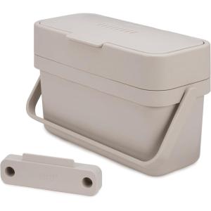 Joseph Joseph Compo 4 Easy-Fill Compost Bin Food Waste Caddy with Adjustable Air Vent, 1 gallon / 4 liters, Stone(Stone)