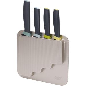Joseph Joseph DoorStore Knives Elevate Set with Knife Block 3M Adhesive Wall and Cabinet Door Mount, 5-piece Opal(Knives)