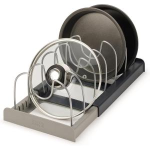 Joseph Joseph DrawerStore Cookware Organizer, Baking Tray Rack, Space Saving Storage for Pans, Lids, Cutting Boards(Pots & Pans)