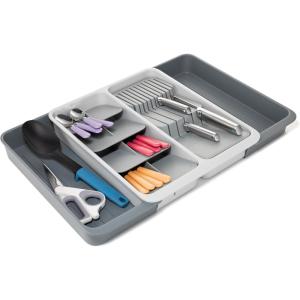 Joseph Joseph DrawerStore Expanding Utensil and Gadget Organizer, Expandable Tray for Kitchen Drawer, Recycled Plastic(Flatware & Utensils Organizer)