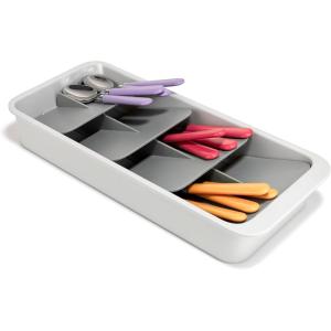 Joseph Joseph DrawerStore Expanding Utensil and Gadget Organizer, Expandable Tray for Kitchen Drawer, Recycled Plastic(Flatware Organizer)