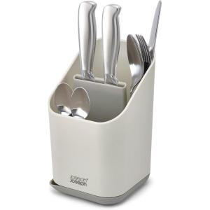 Joseph Joseph Duo Kitchen Sink Cutlery Drainer with Knife Slot, Kitchen Sink Drying Rack Cutlery Organizer, Grey(One-Size)