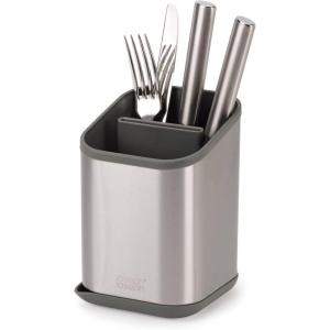 Joseph Joseph Duo Stainless Steel Silverware Flatware Drainer, Kitchen Utensil Organizer