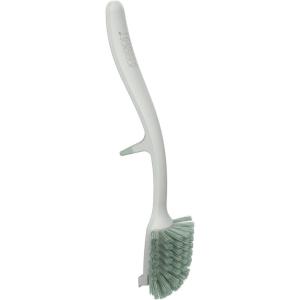 Joseph Joseph Edge Dish Brush with Integrated Sink Rest, Green(Stone/Sage)