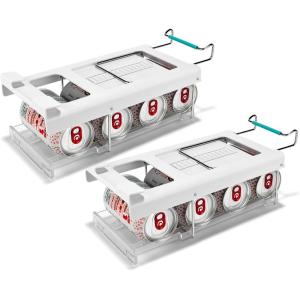 Joseph Joseph FridgeStore Egg Storage Caddy – Holds 12 Eggs, Easy-Access Handle and Wheels, BPA-Free Fridge Organizer(2 piece – Can Holder)