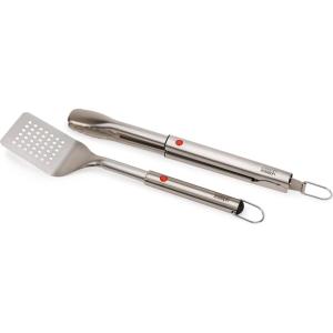 Joseph Joseph GrillOut 5-Piece Stainless Steel BBQ Utensil Set with Storage Case, Brush, Tongs, Turner & Fork, Retractable for compact storage, Easy-clean(2 piece)