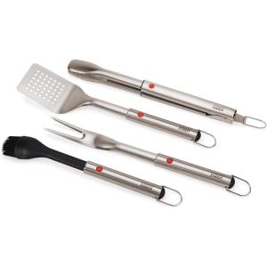 Joseph Joseph GrillOut 5-Piece Stainless Steel BBQ Utensil Set with Storage Case, Brush, Tongs, Turner & Fork, Retractable for compact storage, Easy-clean(5 piece)