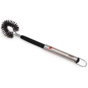 Joseph Joseph GrillOut Silicone BBQ Basting Brush with Stainless Steel Handle, High-Heat Resistant Bristles, Retractable for compact storage, Easy-Clean(Cleaning Brush)