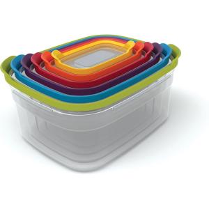 Joseph Joseph Nest Lock Plastic BPA Free Food Storage Container Set with Lockable Airtight Leakproof Lids, 12-Piece, Multi-Color(12-Piece)