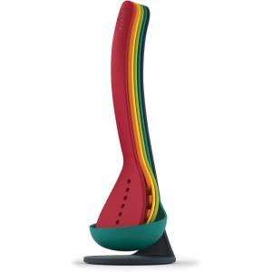 Joseph Joseph Nest Utensils Compact Stacking Kitchen Tool Set with Magnetic Storage Stand Nylon, 5-piece, Multicolored(Multicolour)