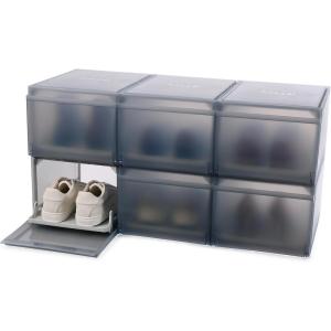 Joseph Joseph ShoeCase Premium Shoe & Sneaker Storage Box Organizer with Slide-Out Shoe Tray, 6 Pack(6 pack)