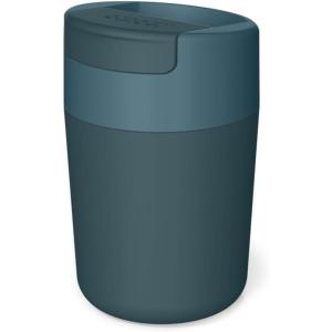 Joseph Joseph Sipp™ Travel Coffee Mug with Flip-top Cap – 340 ml (12 fl. oz) – Blue(Blue)