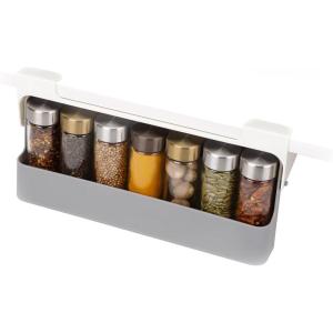Joseph Joseph Spice Rack Organizer – Under-Shelf Kitchen Cabinet Storage Solution for Spices, Grey(One-size)