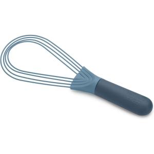 Joseph Joseph Twist Whisk 2-In-1 Collapsible Balloon and Flat Whisk Silicone Coated Steel Wire, Gray/Green(Blue)