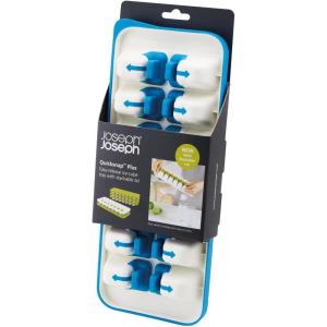 Joseph Joseph QuickSnap Ice Cube Tray with Cover Lid Easy-Release No-Spill Stackable Odor-Free Dishwasher Safe, Blue 13 x 5(Blue)