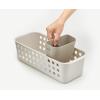 Joseph Joseph EasyStore – Bathroom essentials Storage Basket Organiser with Moveable Divider, Ecru, Large(Slimline (Pack of 1))