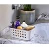 Joseph Joseph EasyStore – Bathroom essentials Storage Basket Organiser with Moveable tray, Ecru, Small(1 Count (Pack of 1))