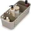 Joseph Joseph EasyStore – Bathroom essentials Storage Basket Organiser with Moveable Divider, Ecru, Large(Slimline (Pack of 1))