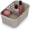Joseph Joseph EasyStore – Bathroom essentials Storage Basket Organiser with Moveable tray, Ecru, Small(1 Count (Pack of 1))
