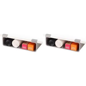 Joseph Joseph CupboardStore Under Shelf Storage Film, Foil and Bag Organizer, for Larger Rolls and Boxes, Fits Kitchen Units Over 13 in Wide, Large(Large (Pack of 2))
